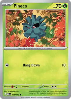 Pineco #4, Reverse Holo