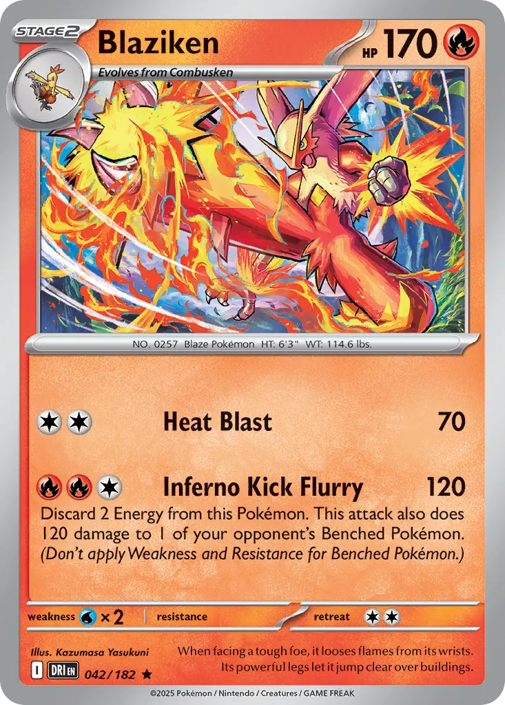 Blaziken #42, Destined Rivals Reverse Holo