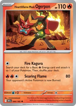 Hearthflame Mask Ogerpon #44, Reverse Holo