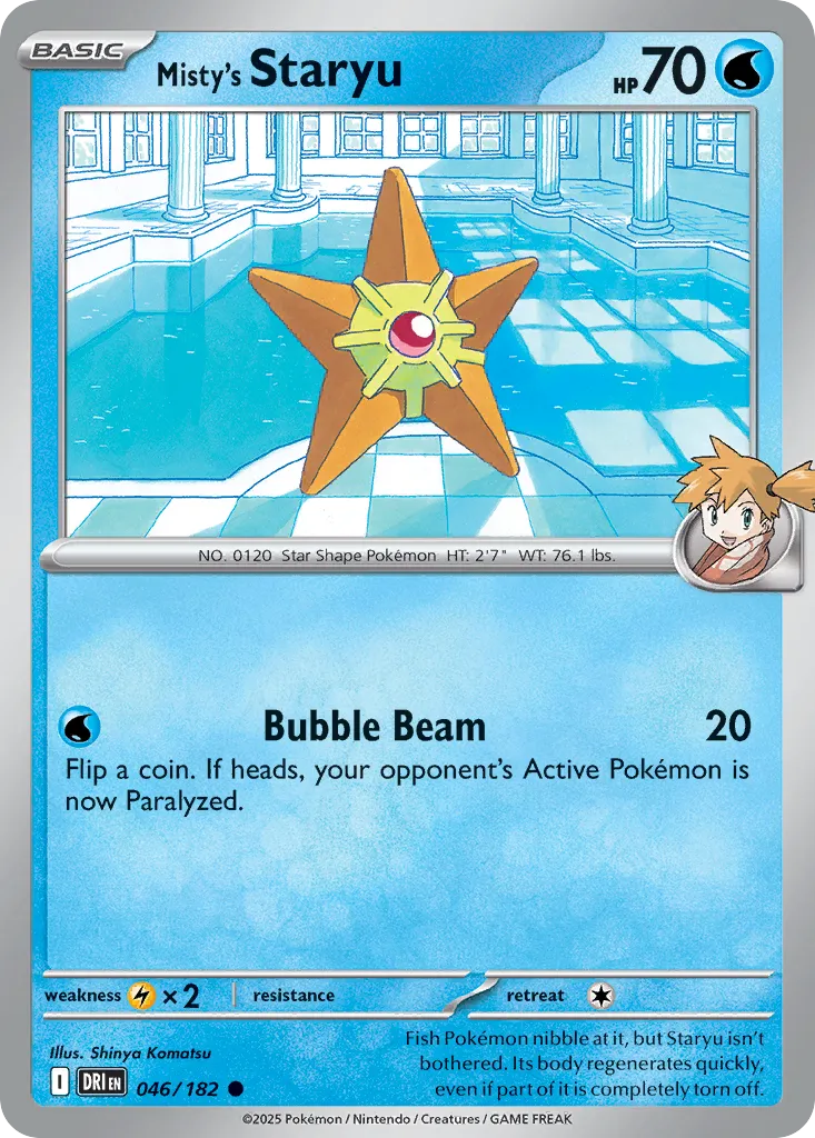 Misty's Staryu #46, Destined Rivals Reverse Holo