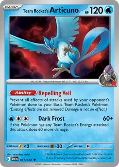 Team Rocket's Articuno #51, Reverse Holo