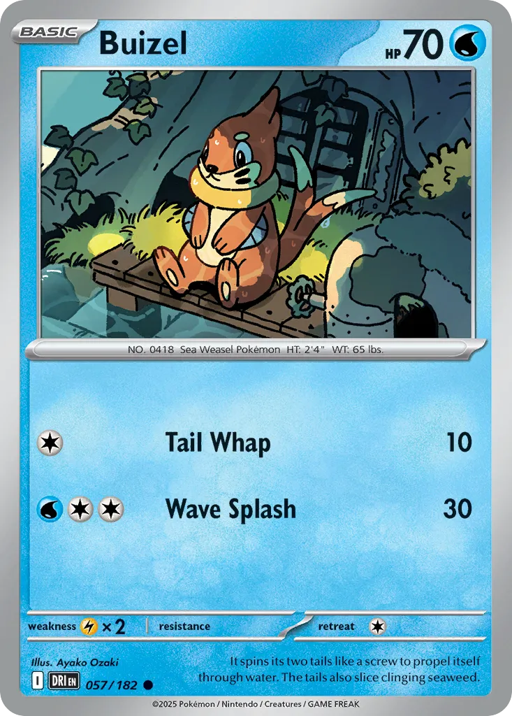 Buizel #57, Destined Rivals Reverse Holo