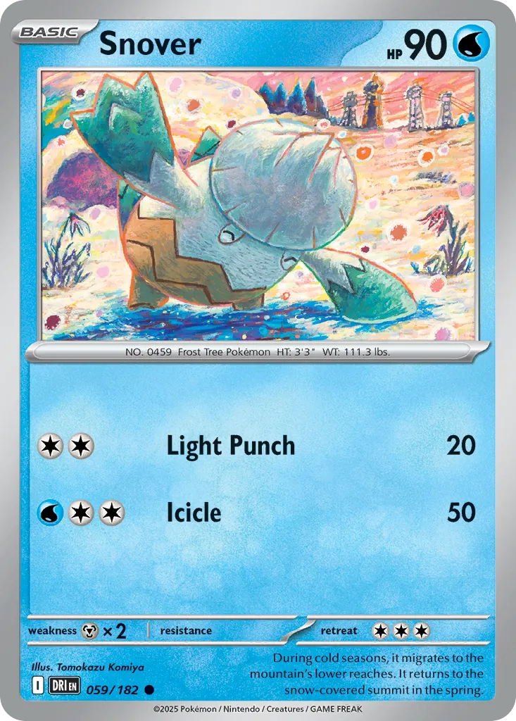 Snover #59, Destined Rivals Reverse Holo
