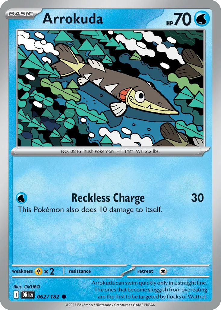 Arrokuda #62, Destined Rivals Reverse Holo