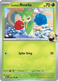 Cynthia's Roselia #7, Reverse Holo