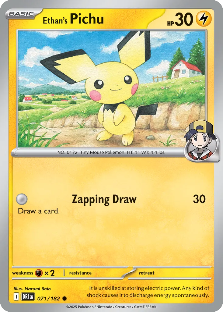 Ethan's Pichu #71, Destined Rivals Reverse Holo