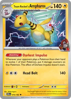 Team Rocket's Ampharos #74, Reverse Holo