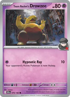 Team Rocket's Drowzee #79, Reverse Holo