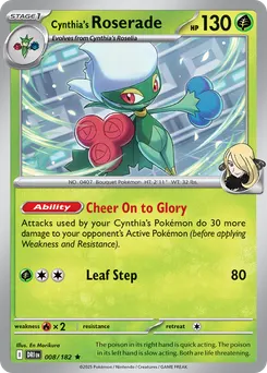 Cynthia's Roserade #8, Reverse Holo