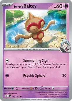Steven's Baltoy #83, Reverse Holo