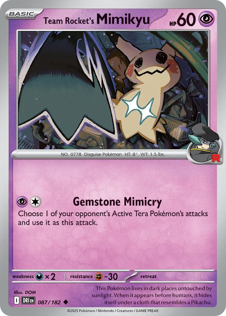Team Rocket's Mimikyu #87, Destined Rivals