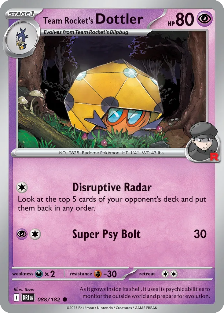 Team Rocket's Dottler #88, Destined Rivals