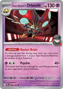 Team Rocket's Orbeetle #89, Standard