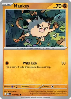 Mankey #90, Reverse Holo