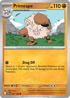 Primeape #91, Reverse Holo