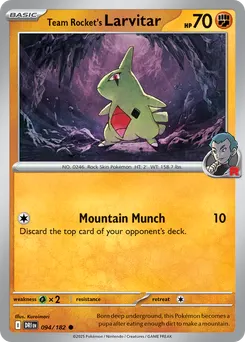 Team Rocket's Larvitar #94, Reverse Holo
