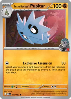 Team Rocket's Pupitar #95, Reverse Holo