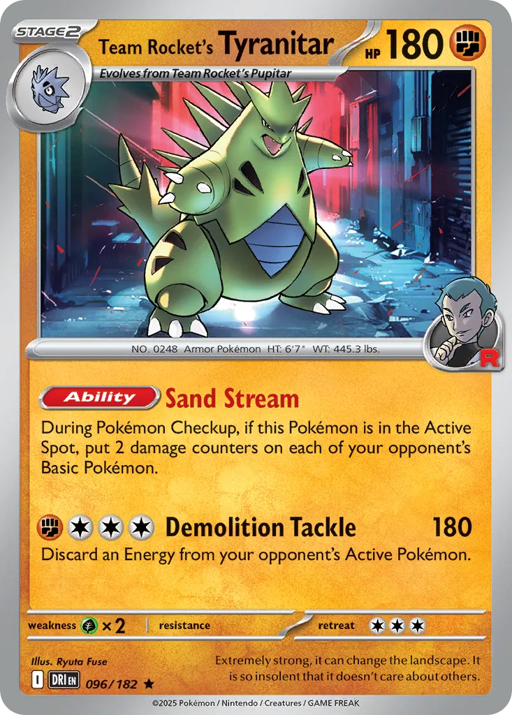 Team Rocket's Tyranitar #96, Destined Rivals Build & Battle Box