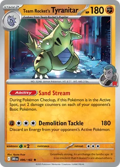 Team Rocket's Tyranitar #96, Build & Battle Box