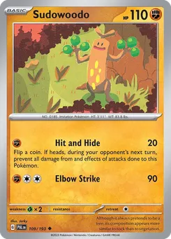Sudowoodo #109, Reverse Holo