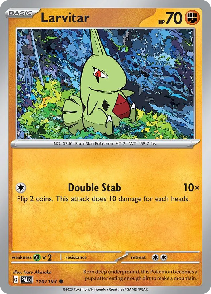 Larvitar #110, Paldea Evolved