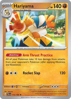 Hariyama #113, Reverse Holo