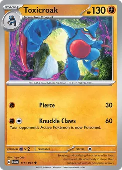 Toxicroak #115, Reverse Holo