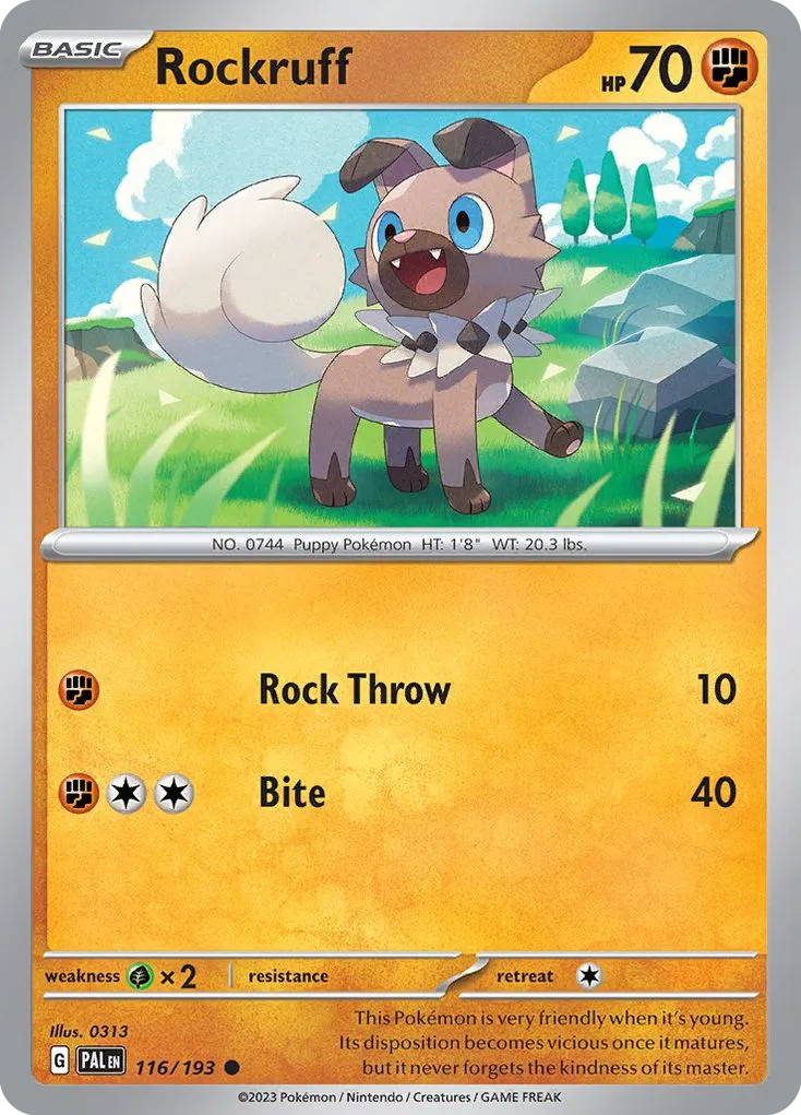 Rockruff #116, Paldea Evolved