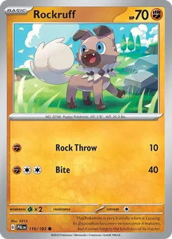 Rockruff #116, Reverse Holo