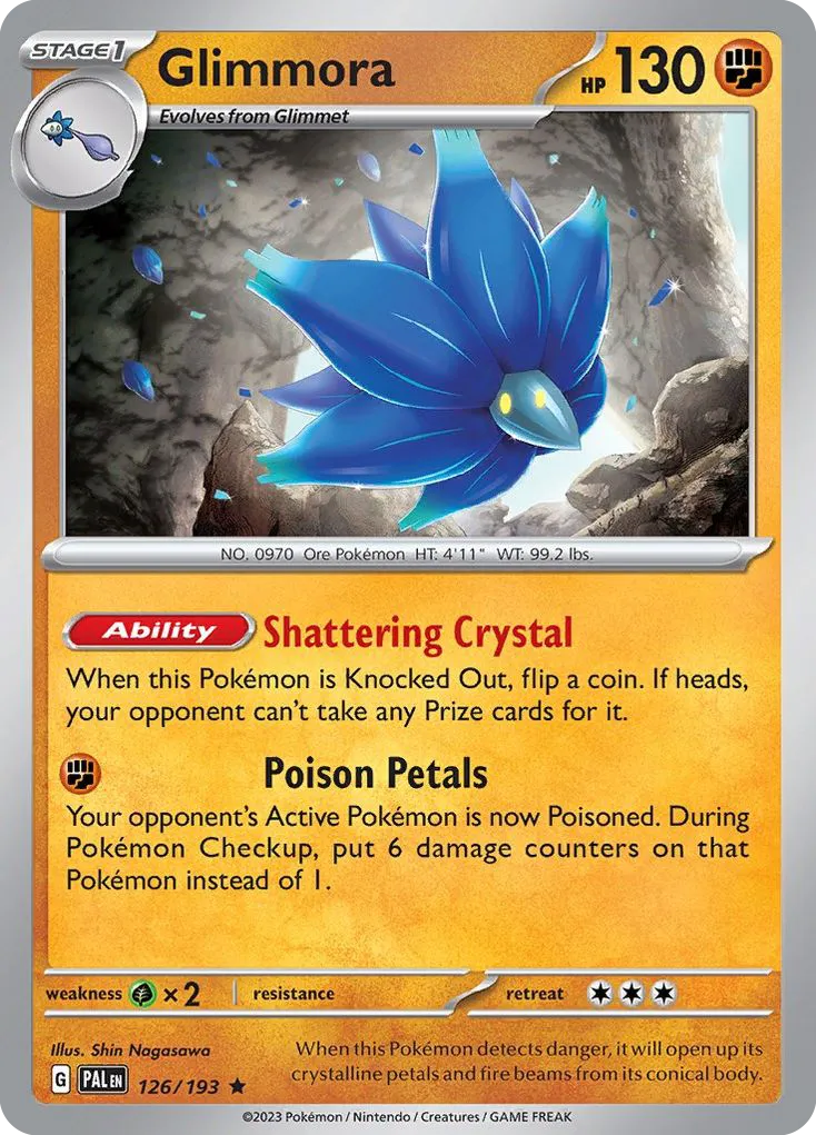 Glimmora #126, Paldea Evolved Reverse Holo