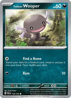 Paldean Wooper #128, Reverse Holo