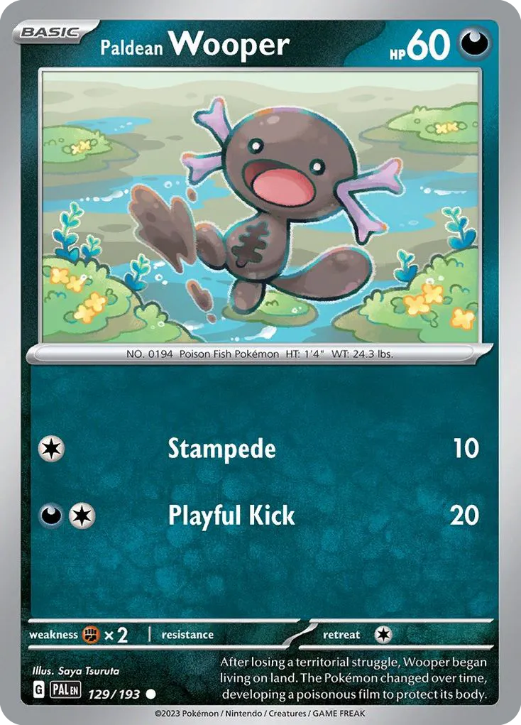 Paldean Wooper #129, Paldea Evolved Reverse Holo