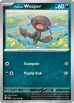 Paldean Wooper #129, Reverse Holo
