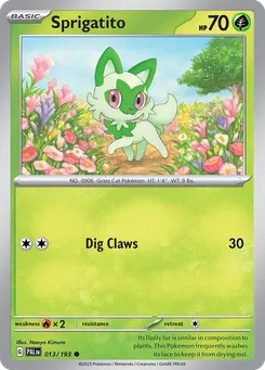 Sprigatito #13, Reverse Holo