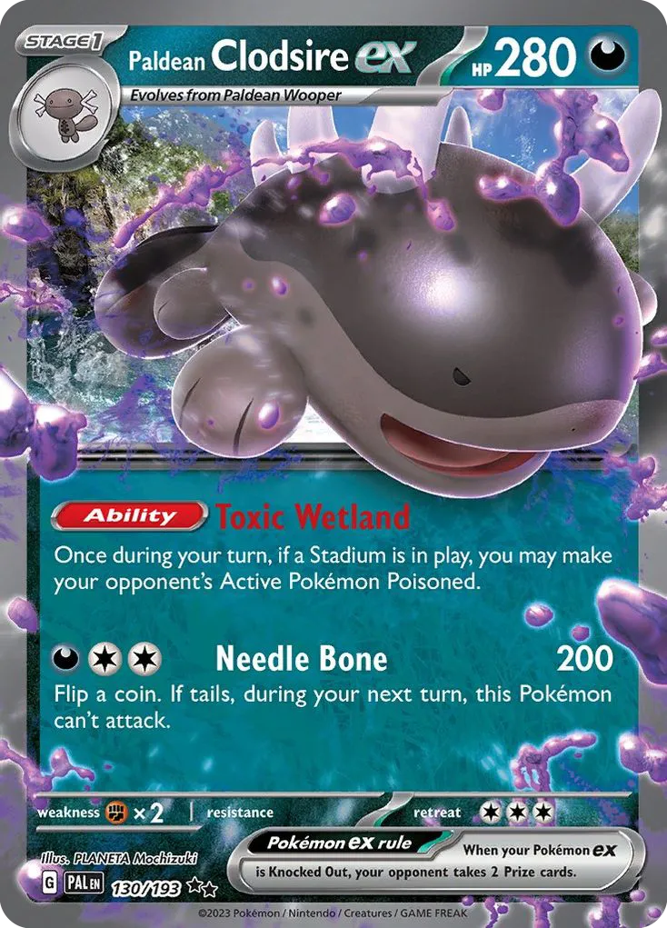 Paldean Clodsire ex #130, Paldea Evolved