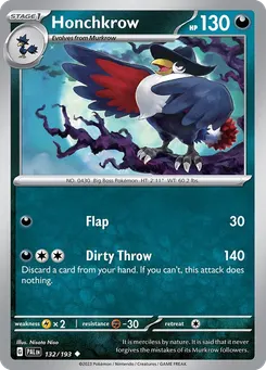 Honchkrow #132, Reverse Holo