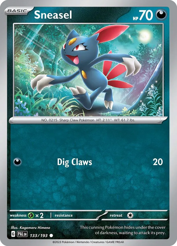 Sneasel #133, Paldea Evolved Reverse Holo