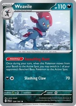 Weavile #134, Reverse Holo