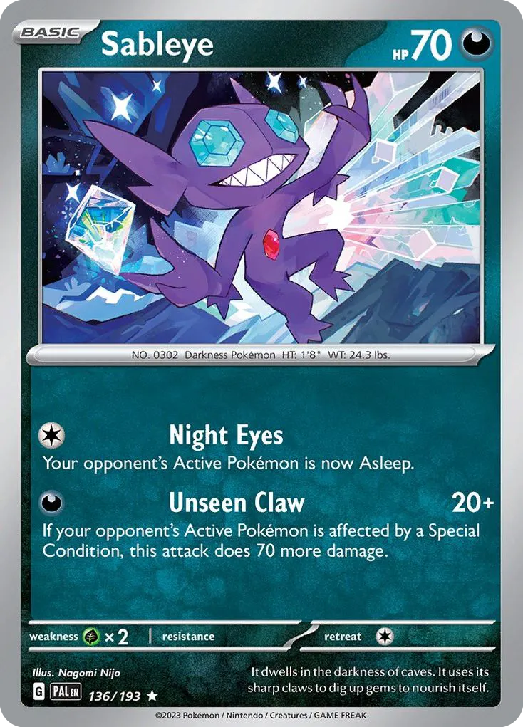 Sableye #136, Paldea Evolved