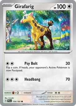 Girafarig #154, Reverse Holo