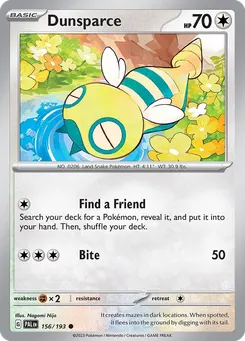 Dunsparce #156, Reverse Holo