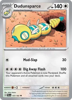 Dudunsparce #157, Reverse Holo