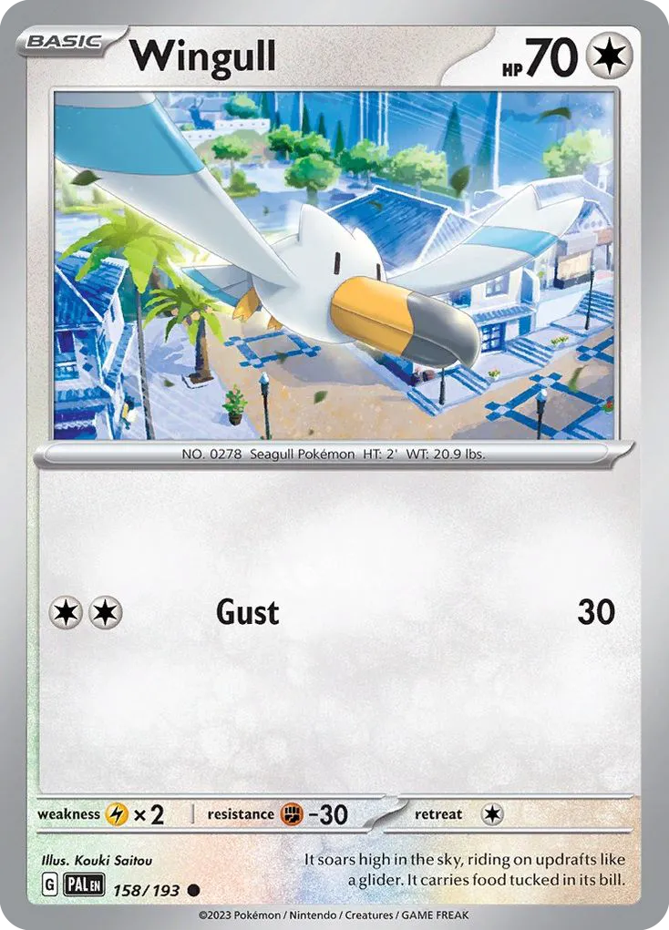Wingull #158, Paldea Evolved Reverse Holo