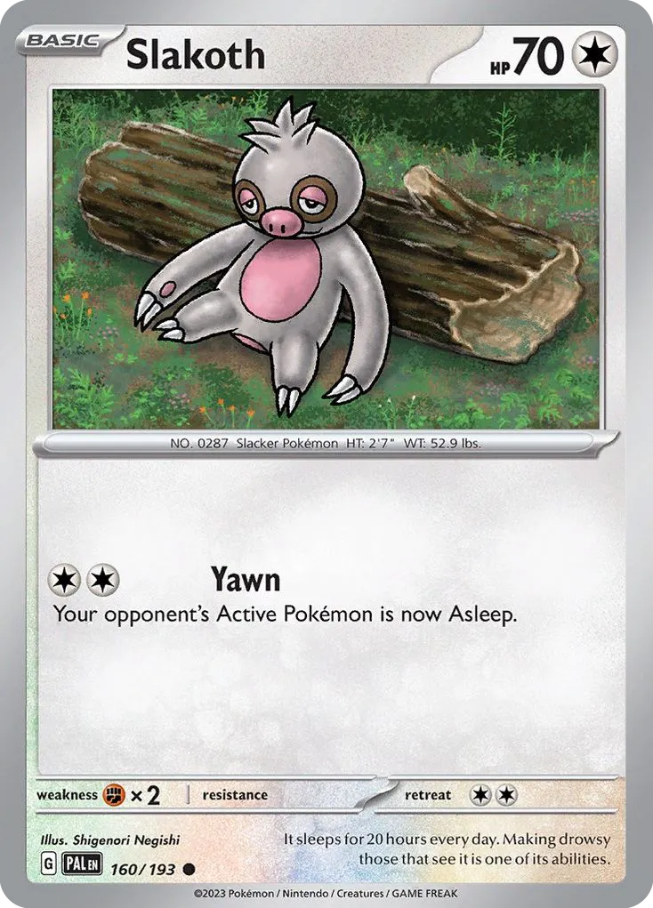 Slakoth #160, Paldea Evolved