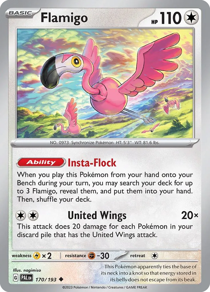 Flamigo #170, Paldea Evolved