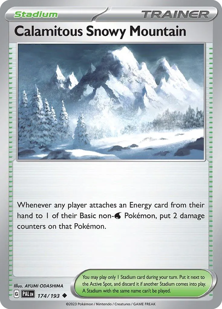 Calamitous Snowy Mountain #174, Paldea Evolved Reverse Holo