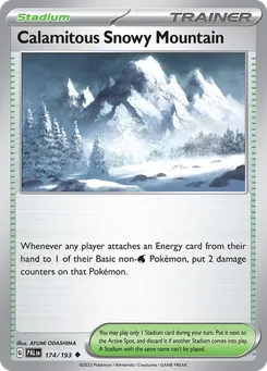 Calamitous Snowy Mountain #174, Reverse Holo