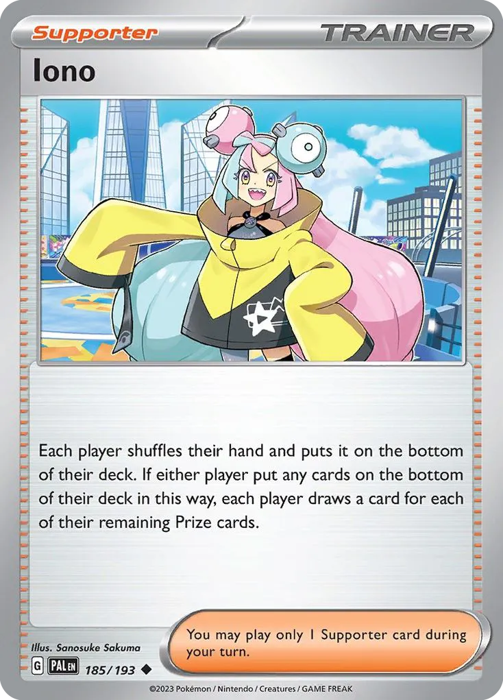 Iono #185, Paldea Evolved Iono Premium Tournament Collection
