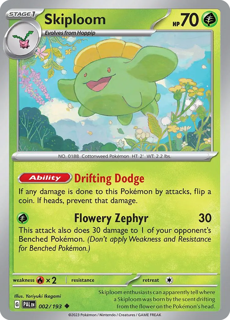 Skiploom #2, Paldea Evolved Reverse Holo