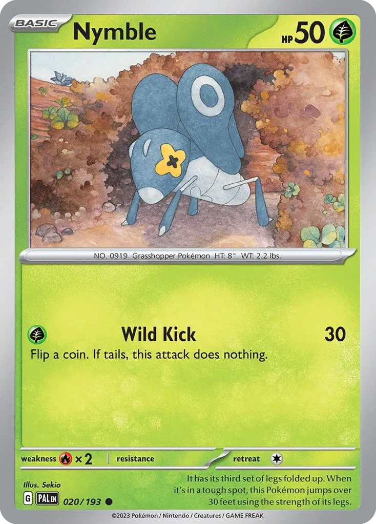 Nymble #20, Paldea Evolved Reverse Holo